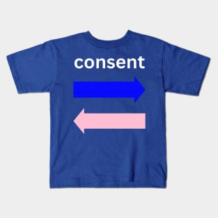 Consent blue and pink Kids T-Shirt